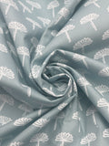 3 1/2 YD Quilting Cotton - Muted Light Blue with White