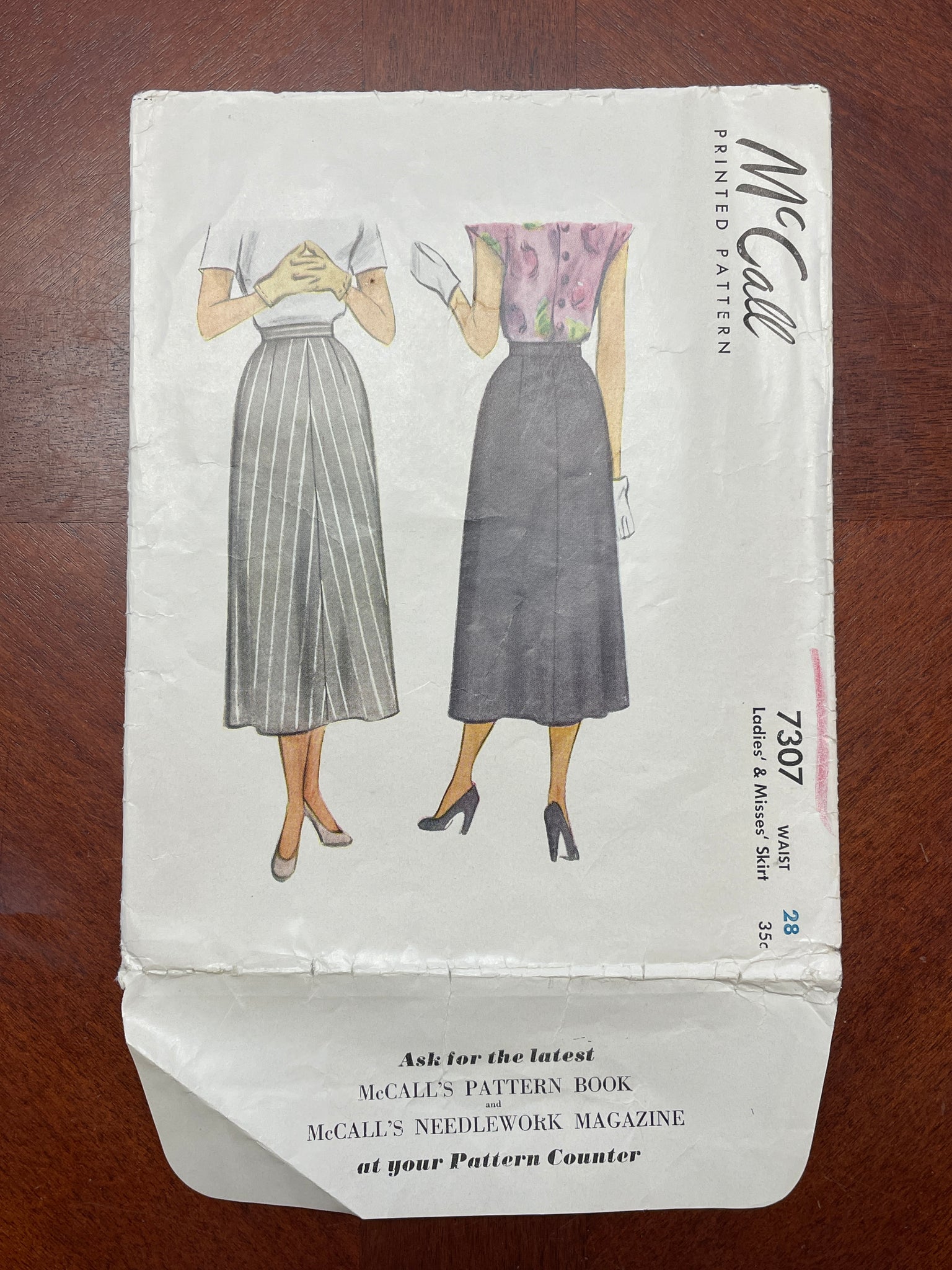 1948 McCall 7307 Pattern - Skirts