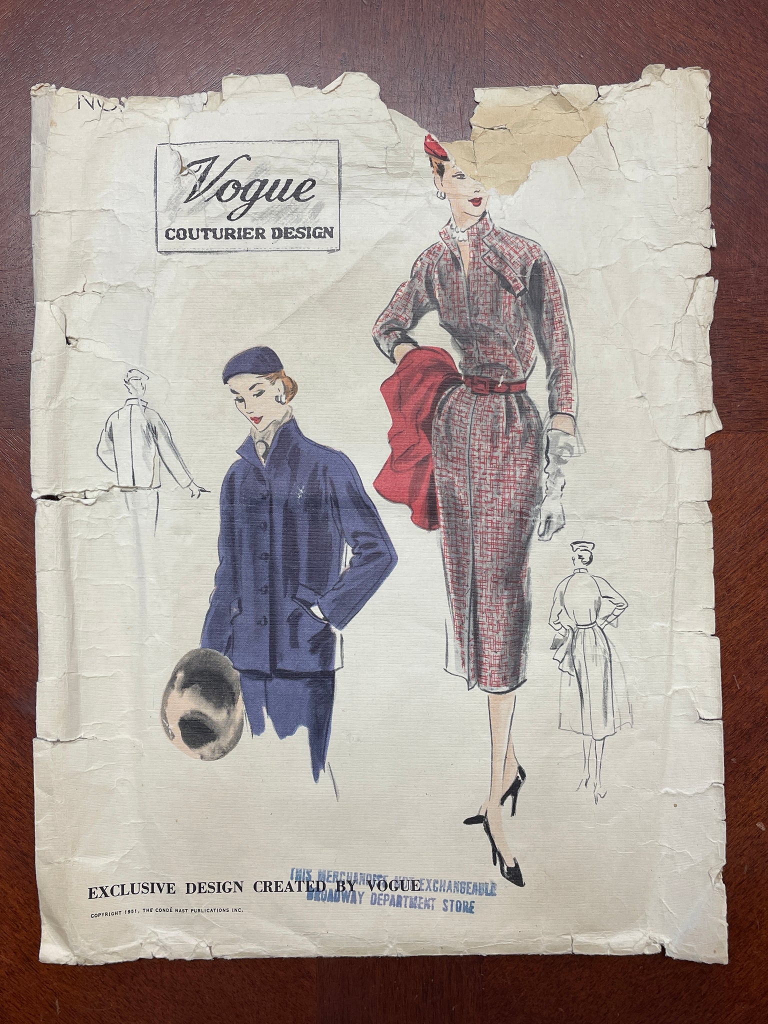 1950's Vogue 646 Pattern - Dress and Jacket