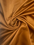 3 5/8 YD Cotton/Rayon Slub Weave Satin Vintage - Orangey Brown