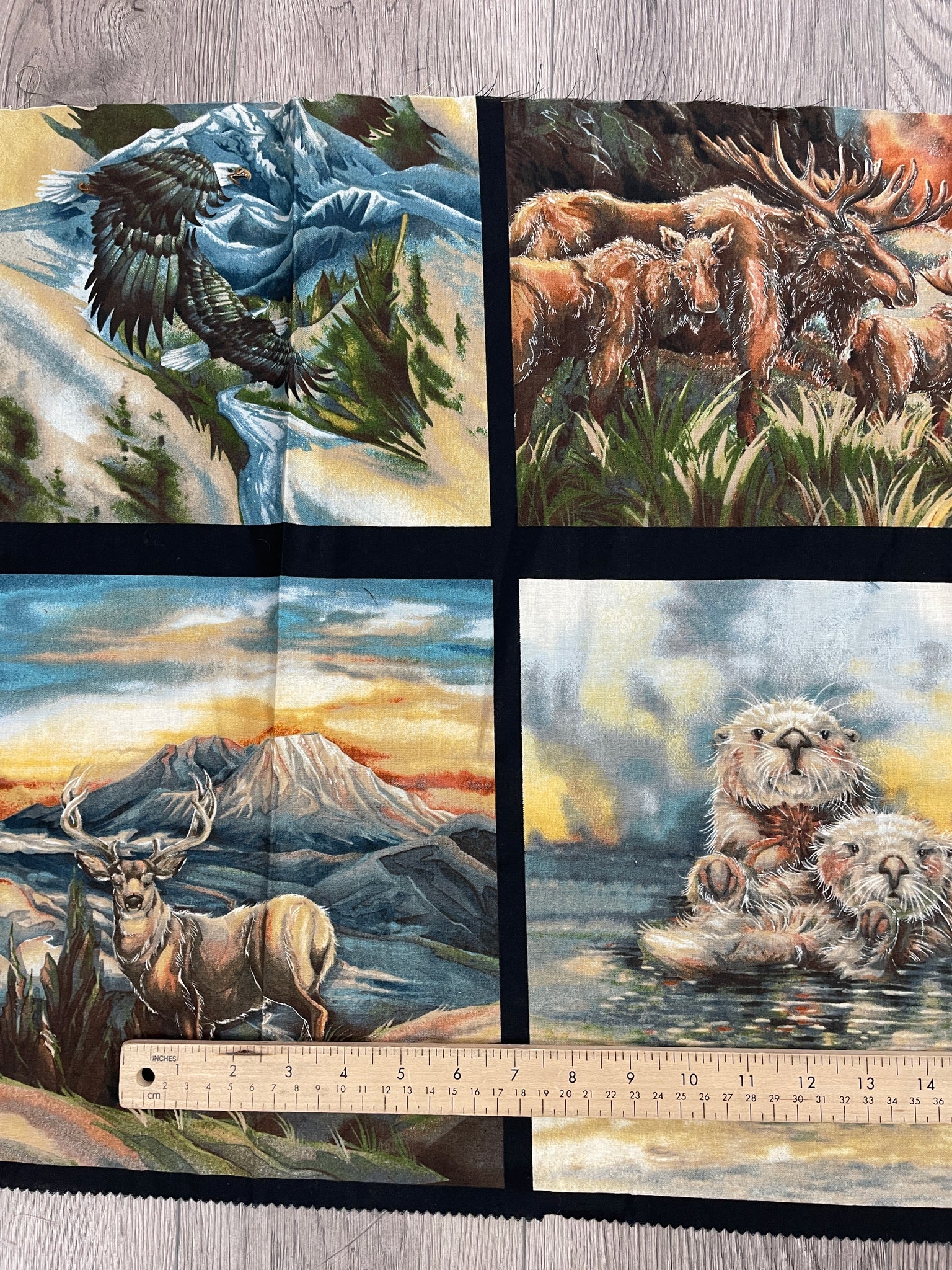 Quilting Cotton Panel Sample - Wildlife