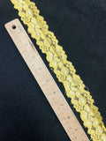 Nylon Flat Floral Stretch Elastic Lace Trim By-the-Yard - Yellow