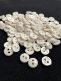 Button Plastic Set of 6, 12 or 144 - White