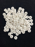 Button Plastic Set of 6, 12 or 144 - White