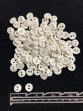 Button Plastic Set of 6, 12 or 144 - White