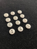 Button Plastic Set of 6, 12 or 144 - White