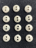 Button Plastic Set of 6, 12 or 144 - White