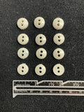 Button Plastic Set of 6, 12 or 144 - White
