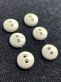 Button Plastic Set of 6, 12 or 144 - White