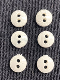 Button Plastic Set of 6, 12 or 144 - White