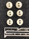 Button Plastic Set of 6, 12 or 144 - White