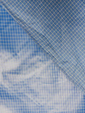 Polyester Yarn-Dyed Plaid - Blue and White Smaill Window Pane Plaid