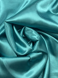 Polyester Lightweight Satin Vintage - Dark Aqua