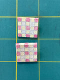 Buttons Shank Hand Painted Set of 2 - Pink, Yellow and White Quilts