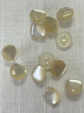 Buttons Plastic Shank - Ivory Pearl 5/8"