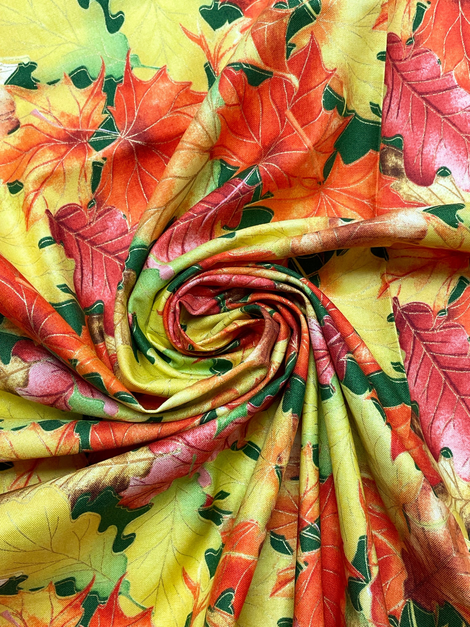 3 YD Quilting Cotton - Bright Autumn Leaves