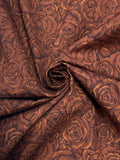 2005 2 1/2 YD Quilting Cotton Vintage - Brown Roses