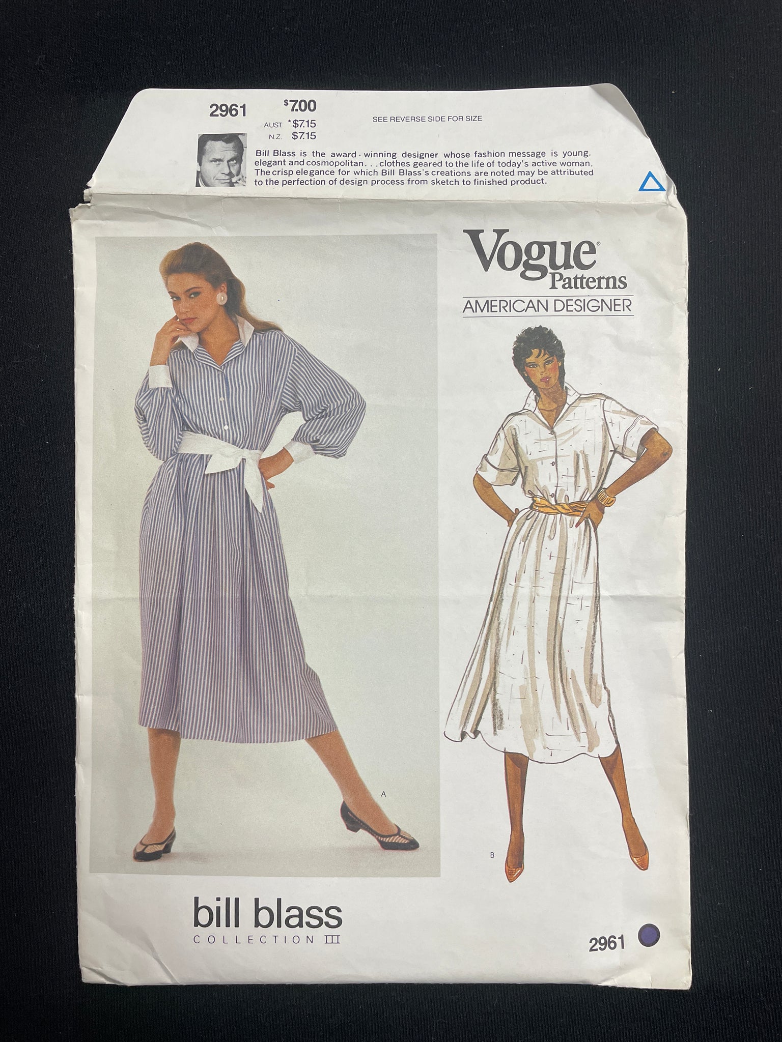 1980s Vogue 2961 Sewing Pattern - Dress FACTORY FOLDED