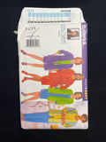 1998 Butterick 5435 Sewing Pattern - Adult Jacket, Top, Skirt, Shorts, Pants, and Sash FACTORY FOLDED