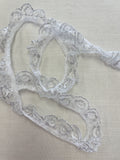 Lace Trim By the Yard - White with Silver