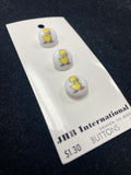 Buttons Plastic Set of 3 - Yellow Ducks on White
