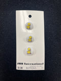 Buttons Plastic Set of 3 - Yellow Ducks on White