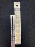 Buttons Plastic Set of 6 - Pearlescent Clear