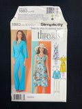 2012 Simplicity 1883 Sewing Pattern - Adult Jackets, Dress and Pants FACTORY FOLDED