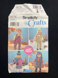 2003 Simplicity 5676 Sewing Pattern - Clothes for 18" Dolls FACTORY FOLDED