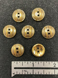 Buttons Plastic Set of 4, 6, or 7 Vintage - Burnished Brass-Toned