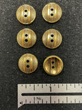 Buttons Plastic Set of 4, 6, or 7 Vintage - Burnished Brass-Toned