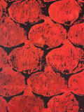 Quilting Cotton - Tomato Red (Onions?) on Black