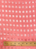 2 2/3 YD Nylon Chiffon with Satin Squares - Cantalope Orange