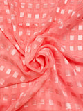 2 2/3 YD Nylon Chiffon with Satin Squares - Cantalope Orange
