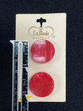 Button Plastic Set of 2 or 3 Vintage - Pearlescent Red