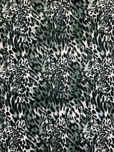 Quilting Cotton - Black and Gray Leopard Print