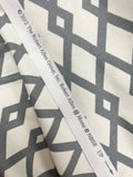 Cotton Duck - Off White with Gray Diamonds