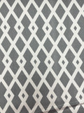 Cotton Duck - Gray with Off White Diamonds