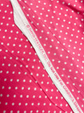 1 YD Cotton Knit - Hot Pink with White Dots