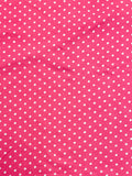 1 YD Cotton Knit - Hot Pink with White Dots