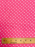 1 YD Cotton Knit - Hot Pink with White Dots