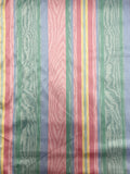 Cotton Moiré and Sold Printed Stripes Vintage - Pinks, Greens, Yellow and Blues