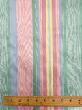 Cotton Moiré and Sold Printed Stripes Vintage - Pinks, Greens, Yellow and Blues