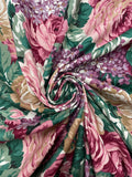 Cotton Vintage - Roses and Lilacs with Green Leaves