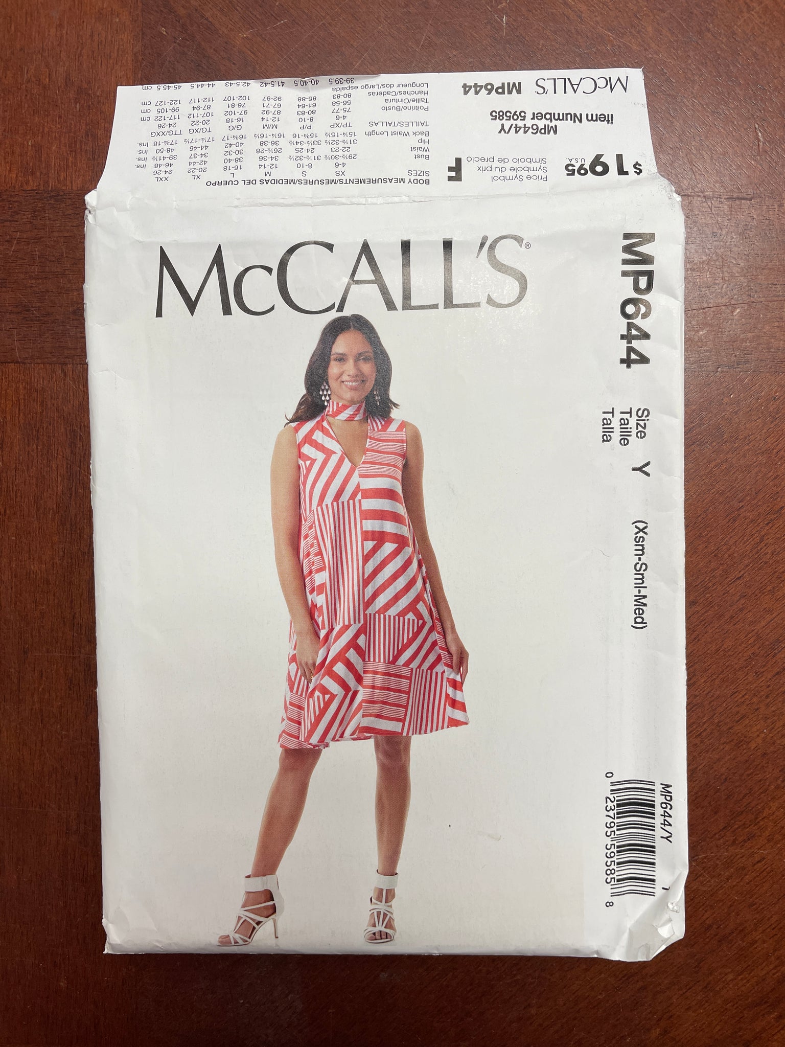 2017 McCall's 644 Pattern - Dress FACTORY FOLDED