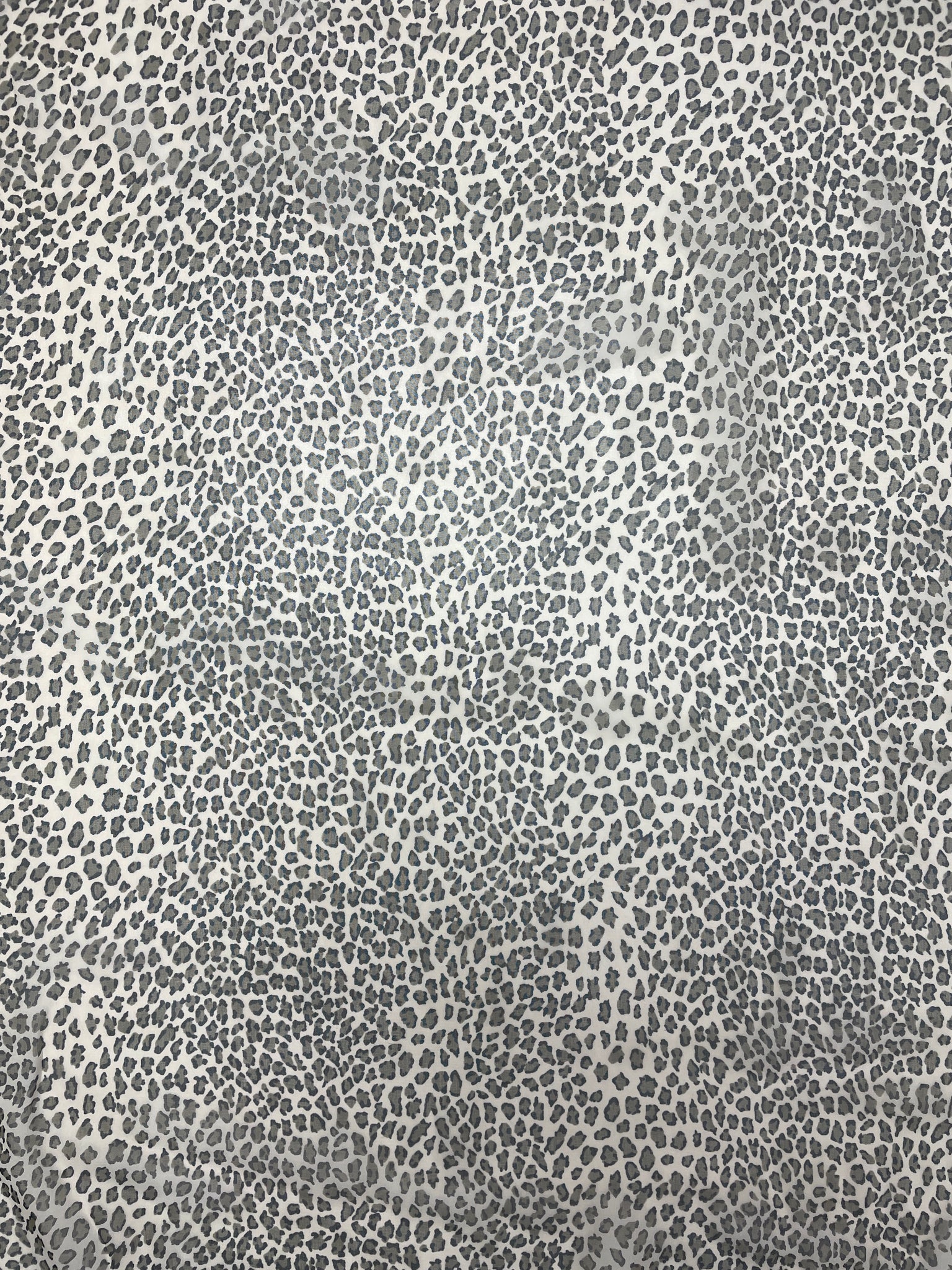 1989 Polyester Chiffon Vintage - Khaki and Black Leopard Print