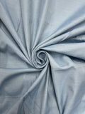 1 1/2 YD Cotton Sateen Backed Chambray EXTRA WIDE - Blue and Light Gray