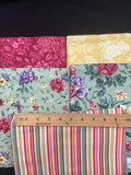 Cotton Flannel Bundle - Various Coordinating Florals and Stripe