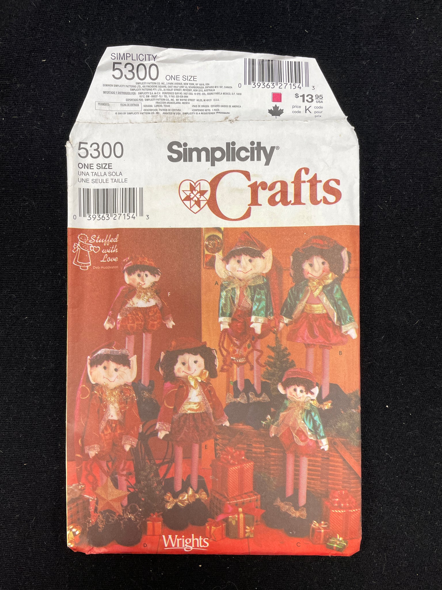 2003 Simplicity 5300 Sewing Pattern - 20" & 24" Elves FACTORY FOLDED