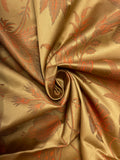 Cotton Sateen Brocade EXTRA WIDE Remnant Bundle - Non-Metallic Copper and Orange